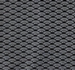 Black White Arc Arch Four Seasons David Textiles Cotton Quilting Fabric BTY - Picture 1 of 6
