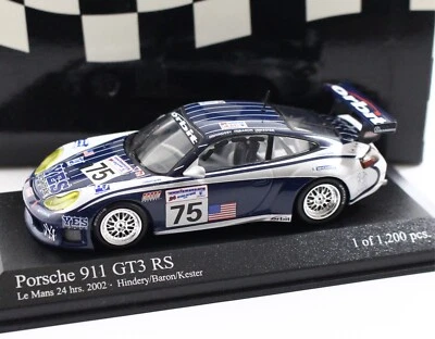 Porsche 911 GT3 RS #75 2002 Hindery Baron Le Mans Minichamps coche modelo 1:43 Foto 1 de 4