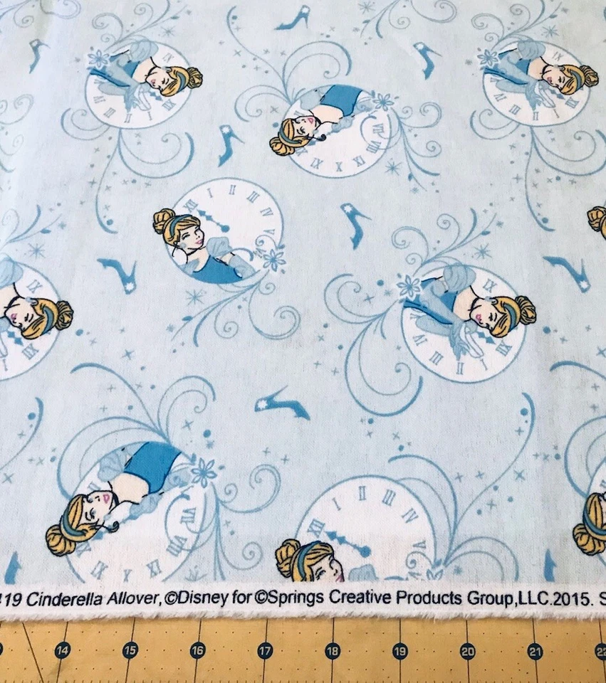 2015 Cinderella Disney Flannel Fabric Sold By The Yard #2051 - Image 1 of 1