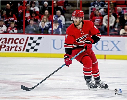 Dougie Hamilton Carolina Hurricanes Unsigned Red Jersey Skating 11" x 14" Photo Cover