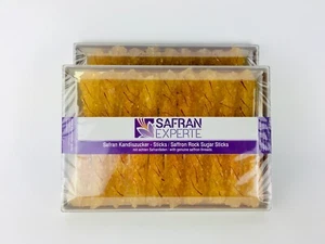 SAFRAN KANDISZUCKER 2 x 19 Sticks mit echten Safranfäden zum Süßen von GETRÄNKEN - Bild 1 von 4