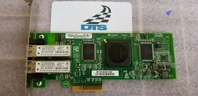 Q-Logic QLE-2462-E HBA, PCIe x4 low profile, 4Gb Fibre Channel x 2, EMC type - Image 1 of 4