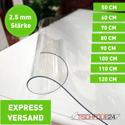 Tischdecke Tischfolie Tischschutz Schutzfolie Tisch Folie transparent 2,2-2.5mm  - Bild 1 von 4
