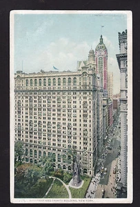c1910 Broadway & Trinity Building New York City postcard - Picture 1 of 2