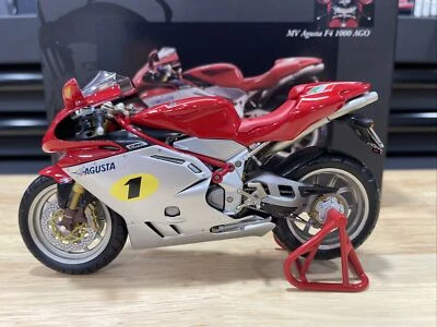 Minichamps Mv Agusta F4 1000 Ago 1/12 Scale Silver/red 122121720 - Image 1 of 4