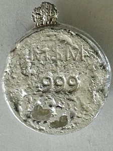 Custom Poured .999 Silver Round- 1.319 oz - “M$M” - 1st Homemade Pour Batch - Picture 1 of 5