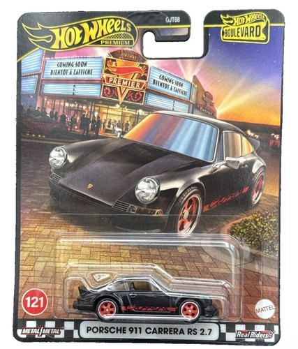 Hot Wheels Boulevard 2025 #121 Porsche 911 Carrera RS 2.7 Noir - Édition 1:64 Sans Carte