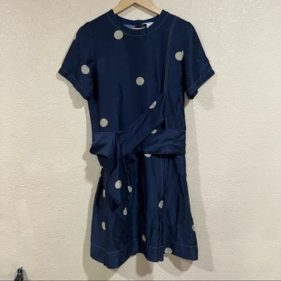 Vestido 3.1 Phillip Lim Azul Marino Lunares Cruz Tirantes Foto 1 de 4