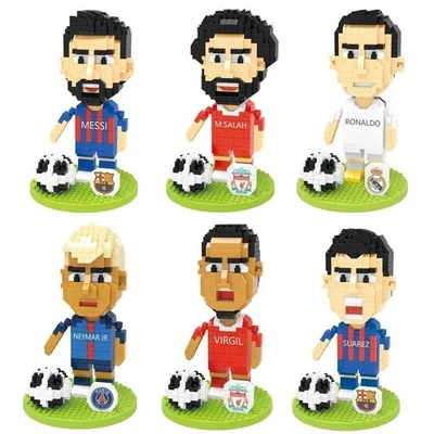 Football Star Model Small Particle Building Block Set Character Series Toy Gift