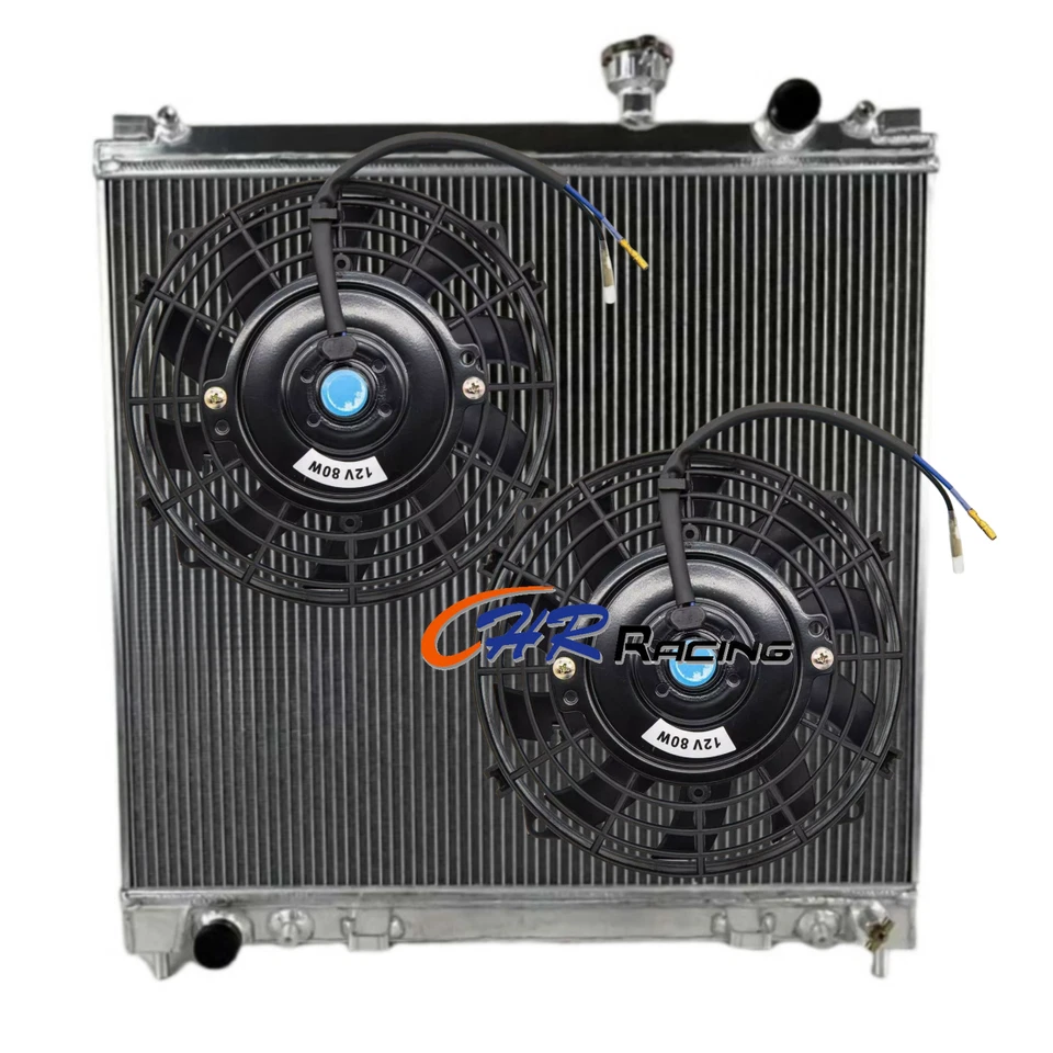 Radiador de aluminio + ventiladores para Nissan Titan/Infiniti QX56 2004-2010 VK56DE V8 5,6 L Foto 1 de 4