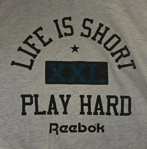 Vintage 90s Reebok Life Is Short Play Hard Basketball T Shirt Size 3XL - Picture 1 of 5