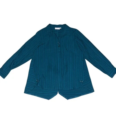 Habitat Blue Striped Long Sleeve Button-Up Shirt Size S clothes to live in comfy - Image 1 of 4