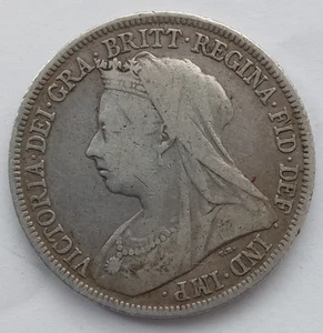 1895 VICTORIA SILVER SHILLING ( .925 Silver ) British 1s Coin. 50 - Picture 1 of 2