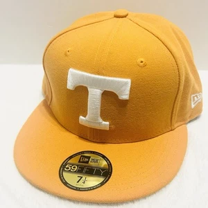 New Era Tennessee Volunteers Team Logo 59FIFTY Fitted Hat Cap 7 1/4 Orange NCAA - Picture 1 of 5
