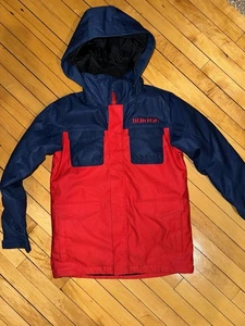 BURTON DRY RIDE YOUTH LARGE SKI SNOW JACKET RED NAVY BLUE EXCELLENT ￼ - Picture 1 of 9