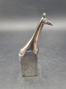 Vintage Dansk Silverplate Giraffe Paperweight Figurine Japan 4.5”T x 1.5” D - Picture 1 of 7