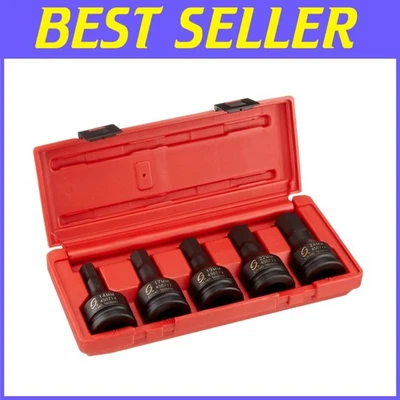 Metric Hex Driver Set, 5-Piece, 3/4 Inch Drive, CR-Mo Steel - Image 1 of 3