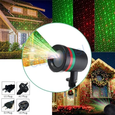 Christmas Moving Laser LED Projector Light Xmas Party Outdoor Landscape Lamp AU - Image 1 of 4