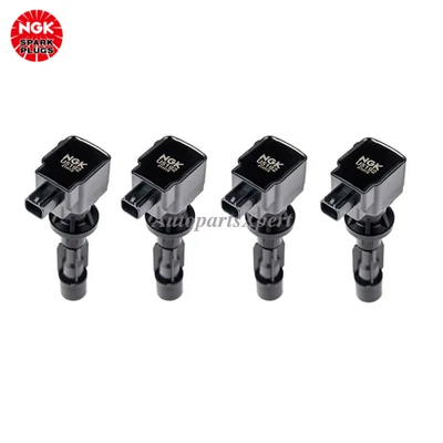 6E5G12A366AE For Ford Fusion Mercury Milan 2006-2009 4 pcs OEM NGK Ignition Coil - Image 1 of 4
