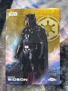 Topps Chrome Star Wars 2025 Moff Gideon #91 Gold Mini Diamond /50 - Picture 1 of 2