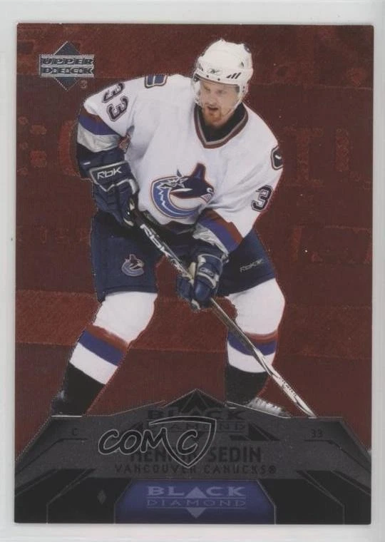 2007-08 Upper Deck Black Diamond Ruby /100 Henrik Sedin #77 HOF - Image 1 of 2
