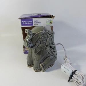 Veilleuse éléphant chauffe cire taille réelle Better Homes and Gardens 6" gris - Photo 1/10