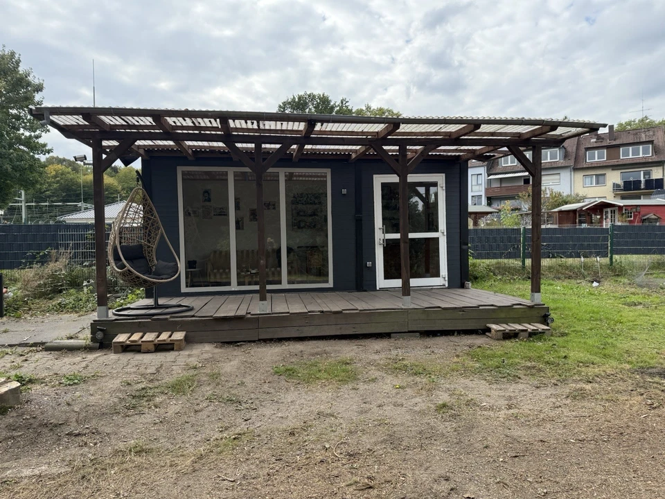 Wohncontainer Bürocontainer Tiny House inkl überdachte Terasse mit Heizung - Bild 1 von 4