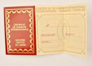 Cartier Garantie Garantie LEER/OFFEN Zertifikat - Bild 1 von 3