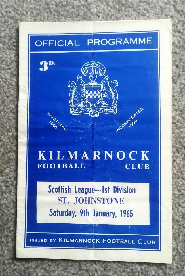 Kilmarnock v St Johnstone 1964/65 Division 1 Championship Season - Image 1 of 1