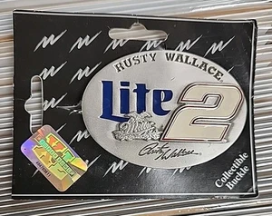 Rusty Wallace Miller Lite Car # 2 Belt Buckle NASCAR Penske New - Picture 1 of 3