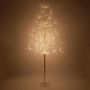 7 ft. Artificial Gold Lighted Tree with 930 Warm White LED Fairy Lights - Picture 1 of 8