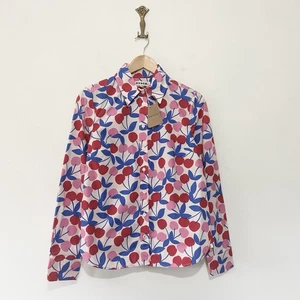 Boden Sienna Kirschen Popeline Hemd Gr. 10 rosa rot Kirsche Dopamin Baumwolle - Bild 1 von 9