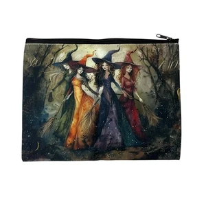 NEW Witch Coven Makeup Bag Waterproof Cosmetic Pouch With Zipper Double Sided - Picture 1 of 4