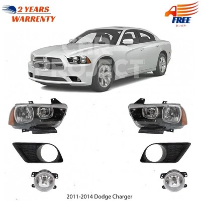 Kit de faros delanteros lado conductor y pasajero para Dodge Charger 2011-2014 Foto 1 de 4