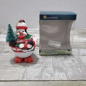Adorno de árbol de Navidad vintage - Personaje coleccionable de tradiciones - Pingüino - Imagen 1 de 15