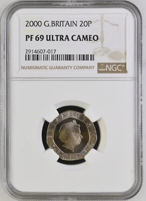 2000 Great Britain 20 Pence Proof NGC PF69 - Image 1 of 2