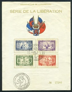 1945 Allied Nations Liberation FDC Card: Freedom in Luxembourg, SC#B117-20 - Picture 1 of 3
