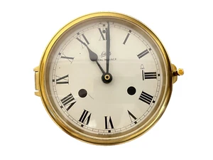 Vintage Schatz Royal Mariner Wall Clock - Brass, Made in West Germany - Battery - Picture 1 of 13
