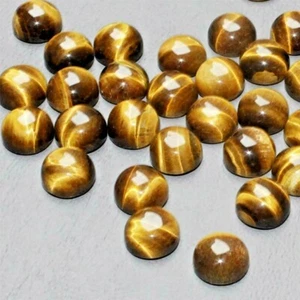 Wholesale Lot 5mm Round Cabochon Natural Tiger's Eye Loose Calibrated Gemstone - Picture 1 of 4