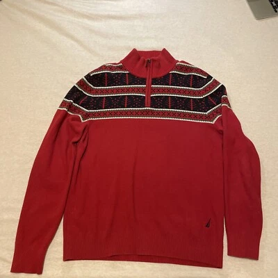 Suéter rojo hombre Nautica. Talla L. Foto 1 de 4