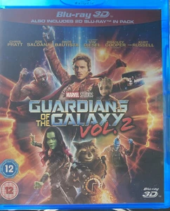 Marvel Guardians Of The Galaxy Vol. 2 Reg Free 2D / 3D Blu Ray Discs Very Good - Picture 1 of 1