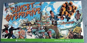 Sunset Overdrive Microsoft Xbox Store Display Sign 24” x 48” Panel Art RARE - Picture 1 of 3