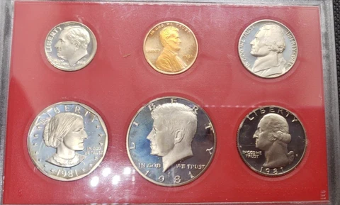 1981 S Proof Set **RARE** TYPE 2** MS 1981 S Proof Set Cover