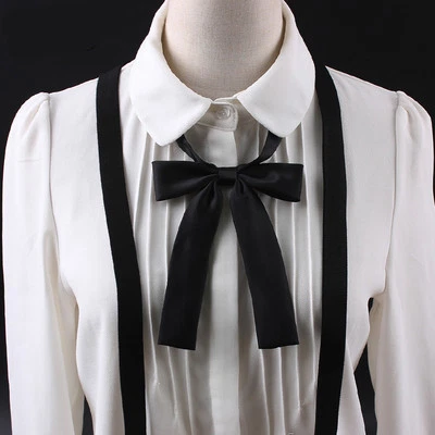Girls Ladies Satin Silk Adjustable Bowknot Bow Tie Students Collar Necklace Hot — 第 1/4 张图片