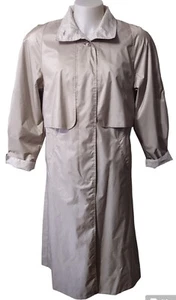British Mist Trench Coat Size 12 Women's Belt Pockets Covered Buttons Button Up - Picture 1 of 19