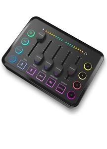 Gaming Audio Mixer - Audio Mixer for Streaming, Streaming RGB PC Mixer with... - Picture 1 of 6