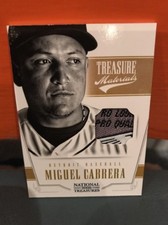 2012 Panini National Treasures Miguel Cabrera Laundry Tag Patch #’d 6