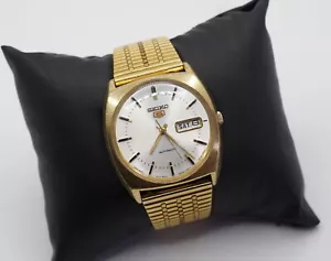 Seiko 6309-8840 Sunburst Dial with Gold Colour Dial Markers and Case - Picture 1 of 11
