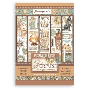 Stamperia A5 Washi Pad 8/Pkg-Fortune 5A00254W-1G83M - Picture 1 of 10