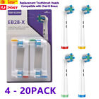 20 Electric Toothbrush Heads Compatible With Oral B Braun Replacement Brush Head